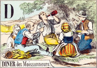 D Diner des moissonneurs - "A farm ábécéje" 19. század vége (metszet) alkotó: Unbekannt