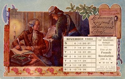 Az ember jogainak nyilatkozata 1789 alkotó: Unbekannter Künstler