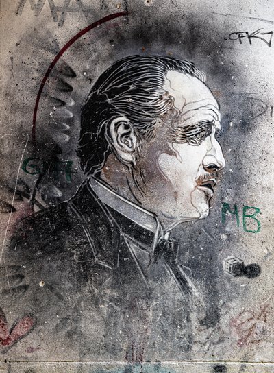 Don Corleone-t Marlon Brando alakítja a C215 Viuccaria Marketen alkotó: Benjamin Baud