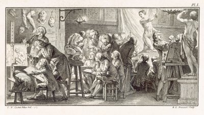 Rajzóra, illusztráció a „Tudományok szótárából”, M. de Lande, 1770 körül (litho) alkotó: Unbekannt