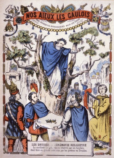 Druidák fagyöngyöt szednek, 1900 körül (illusztráció) alkotó: Unbekannter Künstler