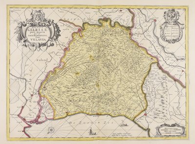 Ducatus Gelriae pars quarta quae est Arnhemiensis siue Velavia alkotó: Unbekannter Künstler