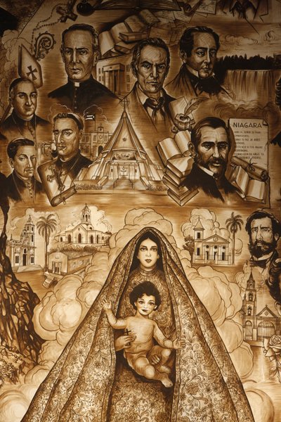 Az Ermitázs falfestmény, freskó Ermita de la Caridad templomban, Miami, Etats-Unis alkotó: Unbekannt