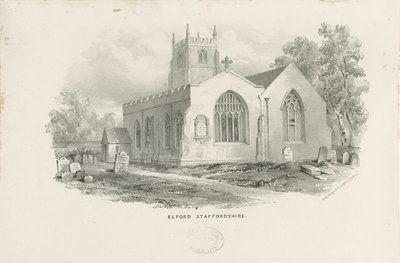 Elford Church: litográfia, és [XIX. század] alkotó: Unbekannt