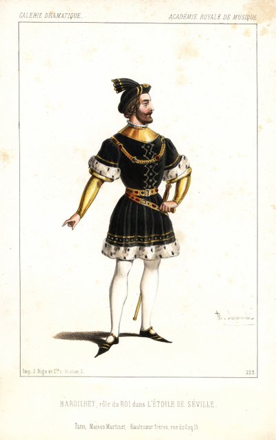 Paul-Bernard Barroilhet angol bariton a király szerepében a L