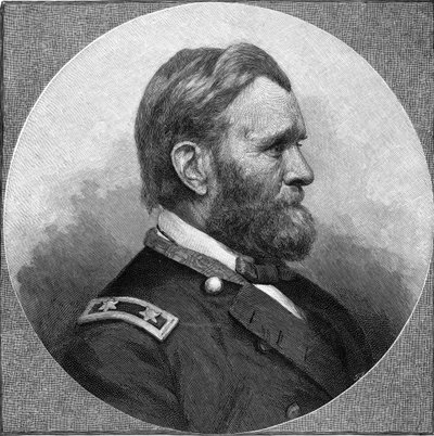 Ulysses S Grant metszet (f/w fotó) alkotó: Unbekannt