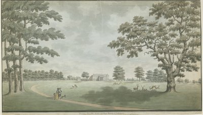 Fisherwick Hall: vízfestmény, nd [1786] alkotó: Unbekannt