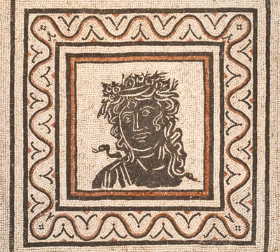Padlómozaik egy évszak képével a központban, Kr.u. III. század, Római Nemzeti Múzeum (museo nazionale romano), Róma, Olaszország alkotó: Unbekannter Künstler