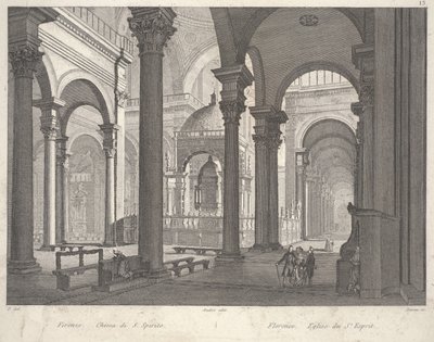 Firenze: Szentlélek-templom (Florence. Church of S. Spirito) alkotó: Unbekannter Künstler