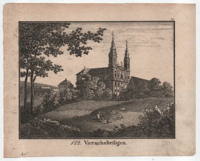 Tizennégy szent (toll litográfia, 1830 körül) alkotó: Unbekannter Künstler