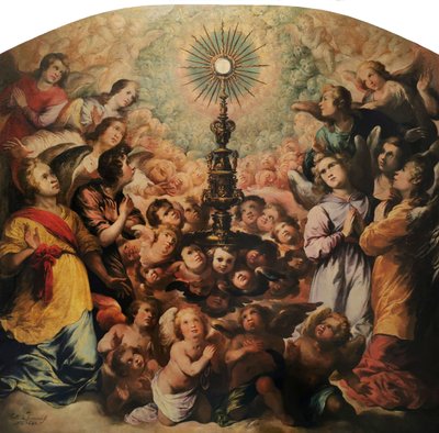 Francisco de Herrera el Viejo - Az Eucharisztia felmagasztalása - Archicofradía Sacramental de las Siete Palabras (A hét szó szakramentális testvérisége) alkotó: Unbekannter Künstler