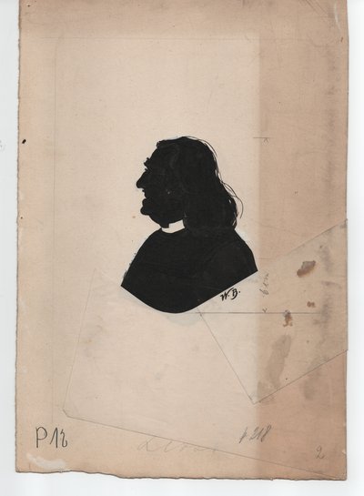 Liszt Ferenc (1811-1886) (1850 körül, sziluett) alkotó: Unbekannter Künstler