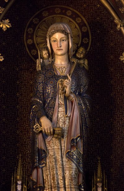 Genevieve, Párizs védőszentje. Eglise Saint Etienne du Mont, Párizs 2020 alkotó: Unbekannter Künstler