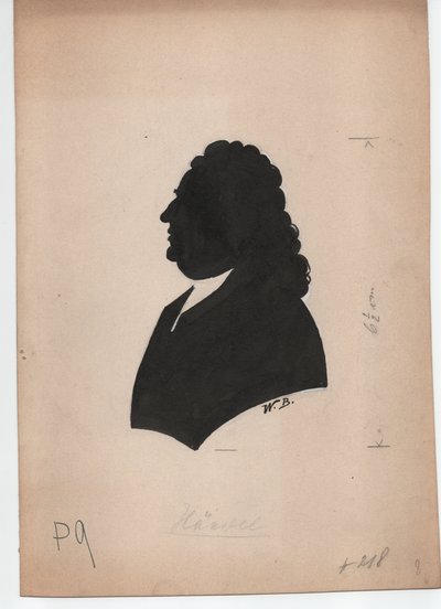George Frideric Handel (1785-1759) (1850 körül, sziluett) alkotó: Unbekannter Künstler