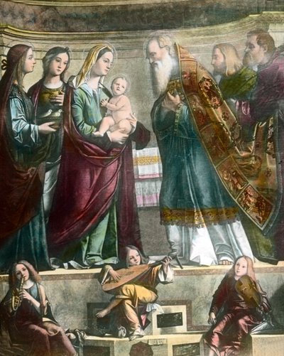 Goethe travels to Venice, here the painting of Holy Mary showing Jesus at the temple by Carpaccio alkotó: Unbekannter Künstler