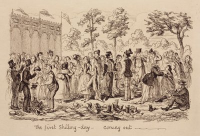 Nagy kiállítás 1851 „Az első shilling nap – megjelenés” alkotó: Unbekannt