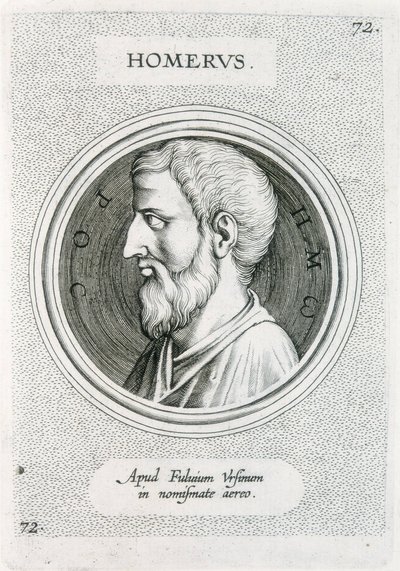 HOMER (Kr. e. 9. század). Görög író (metszet) alkotó: Unbekannter Künstler