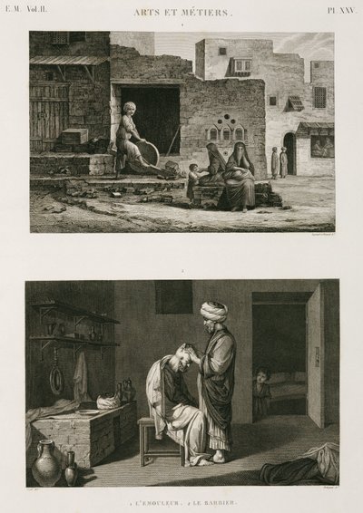 Hardver és vasáru Késcsiszoló és borbély, Egyiptom, c 1798 alkotó: Unbekannt