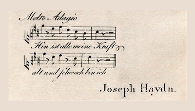 Haydn "Látogatást gátló" kártya (metszet) alkotó: Unbekannter Künstler