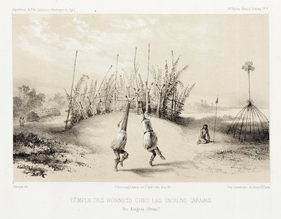 A carajas indiánok fejdíszes temploma, Brazília, 1843-1847 alkotó: Unbekannt