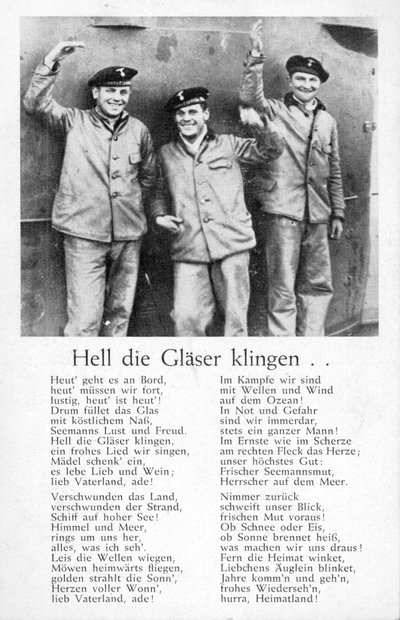Hell die Glaeser klingen, képeslap (litho) alkotó: Unbekannt