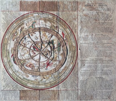 Hemels Pleyn Plani Caelestis, égi szféra asztrolábiummal, 1680 körül, Johannes van Keulen (1654-1715) rézmetsze, megjelent Amszterdamban alkotó: William M. Timlin