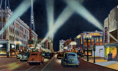 Hollywood boulevard at night California alkotó: Unbekannter Künstler