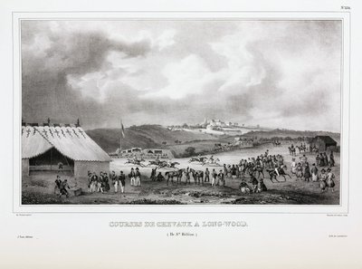 Lóverseny Longwoodban, Saint Helena államban alkotó: Unbekannt