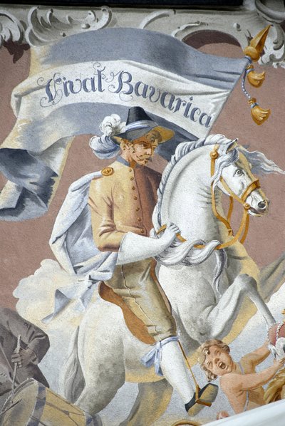 Horseback Rider, Fresco, Baviere, Németország. alkotó: Unbekannter Künstler