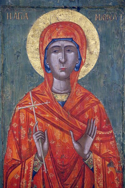 Ikon a Pedoulas Bizánci Múzeumban : Saint Marina (18. század), 20150510, Pedoulas, Ciprus alkotó: Unbekannt