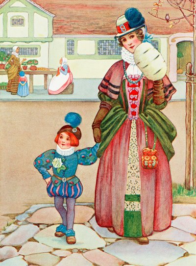 Illusztráció a Difference című vershez Millicent és Githa Sowerby Childhood című, 1907-ben megjelent könyvéből. alkotó: Unbekannter Künstler