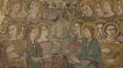 Belső. Északi átkelőhely. Oltár (Altar de las pinturas murales). Eredeti a főkápolnából. Falfestmények (freskó?). Részlet. 14. század vége. alkotó: Unbekannt