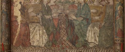 Belső. Északi átkelőhely. Oltár (Altar de las pinturas murales). Eredeti a főkápolnából. Falfestmények (freskó?). Részlet. 14. század vége. alkotó: Unbekannt