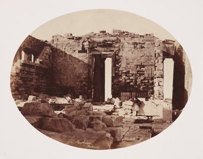 A Parthenon belseje, Athén, 1849 alkotó: Unbekannt