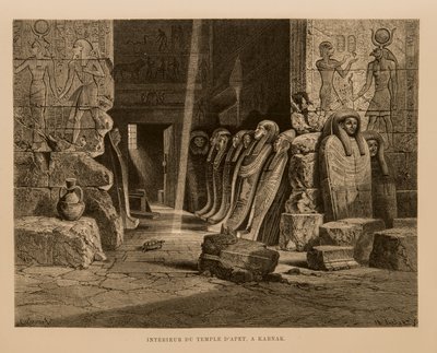 Az Apet templom belső nézete, Karnak, Egyiptom Illusztráció Egyiptom atlaszából alkotó: Unbekannt