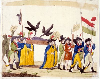A francia forradalmat ábrázoló olasz illusztráció 1795 alkotó: Unbekannter Künstler