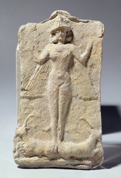 Ishtar istennőt körülvevő szimbolikus motívumokkal díszített tégely, babilóniai, ie 1700 körül (terrakotta) alkotó: Unbekannt
