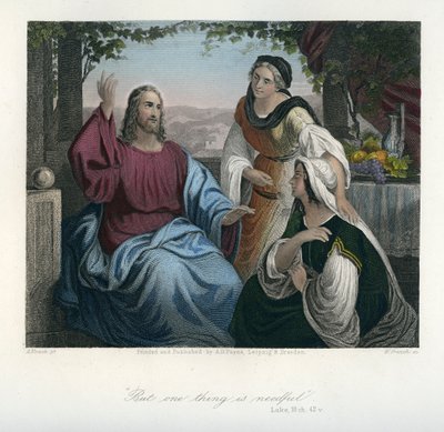 Jézus Mária és Márta házában - Biblia, Újszövetség alkotó: Unbekannter Künstler