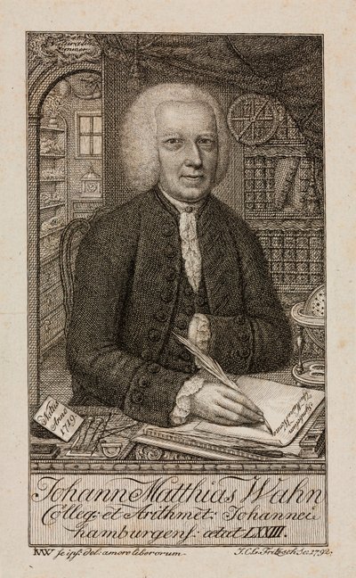 Johann Matthias Wahn német matematikus, 1792 alkotó: Unbekannt
