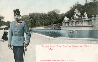 Ferenc József császár a Schönbrunni kastélyparkban alkotó: Unbekannter Künstler