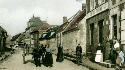 A Les Comptoirs Français élelmiszeripari üzletág, Remyben, c. 1900 és 1914 alkotó: Benjamin Baud