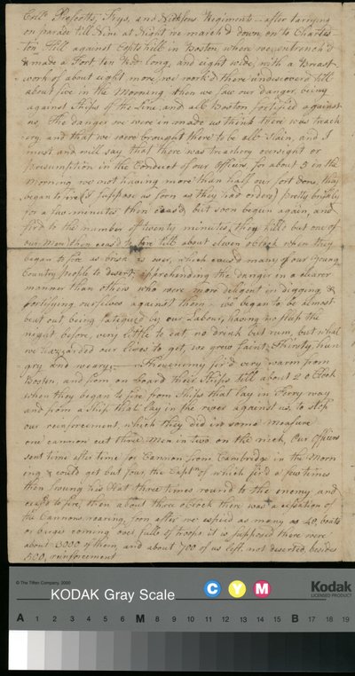 Peter Brown levele Sarah Brownnak, 1775. június 25. (papír) alkotó: Unbekannter Künstler