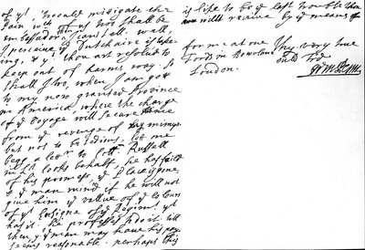 William Penn levele Henry Sidney-nek a világ és az uralkodók változékonyságáról és korrupciójáról, és megemlíti „Amerika új tartományát”, március 29-én alkotó: Unbekannt