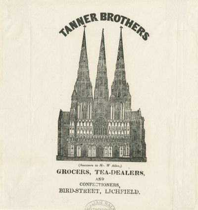 Lichfield katedrális – Nyugati front: nyomtatás, és [?XIX. század] alkotó: Unbekannt
