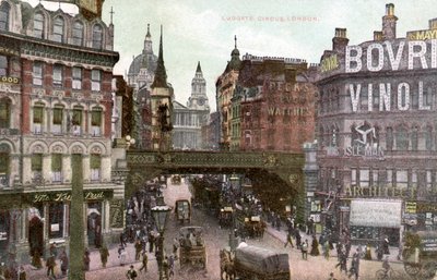 London - Ludgate Hill Londonban, 20. század eleje (képeslap) alkotó: Unbekannter Künstler