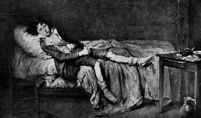 XVII. Lajos (1785-1795) a Templom börtönének cellájában, ahová augusztus 13. óta zárva volt. alkotó: Unbekannter Künstler