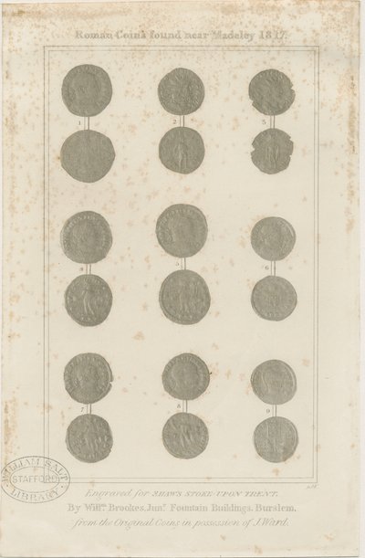 Madeley – Római érmék: metszet, nd [c 1817] alkotó: Unbekannt