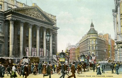 Mansion House és Cheapside, London alkotó: Unbekannter Künstler
