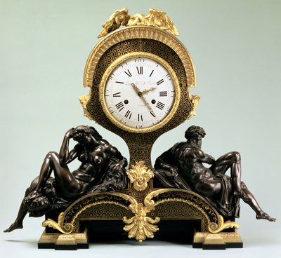 Kandallóóra a nappal és az éjszaka figuráival, Jean Andre Lepaute (1720-88), Párizs (aranyozott és patinázott bronzból) alkotó: Unbekannt