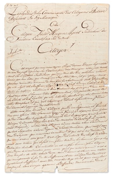 „Jb d Castro” és „David Cohen Henriq” aláírt kéziratos levél Victor Huguesnak a Windward-szigetek ügyvezető igazgatójának különleges ügynökéhez, Curaçaohoz, 1798. szeptember 8-án (tintával papíron) alkotó: Unbekannt